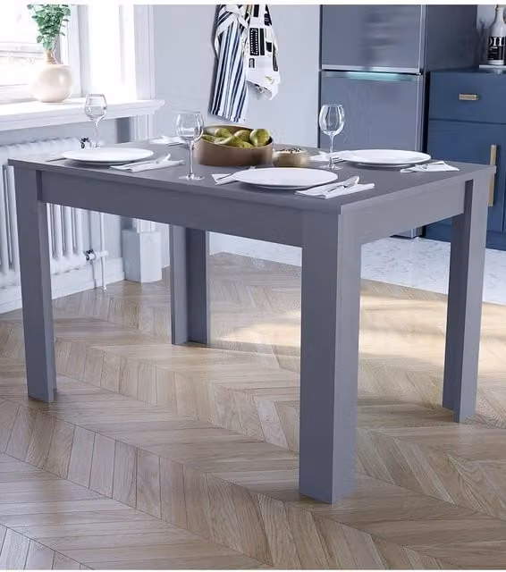 Vida Designs Medina 4 Seater Rectangular Dining Table in Grey – 1