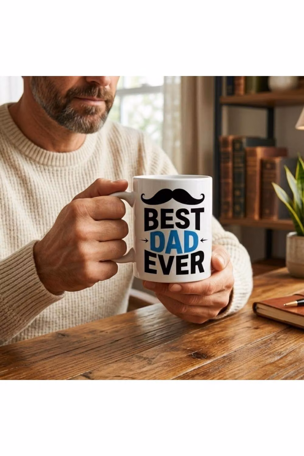 Dyzi Best Dad Ever Ceramic Coffee Mug in White – 4
