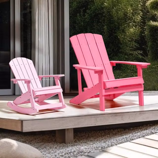 Wyld and Coco Pink Modern Garden Chair with Armrests and Weatherproof Cushion