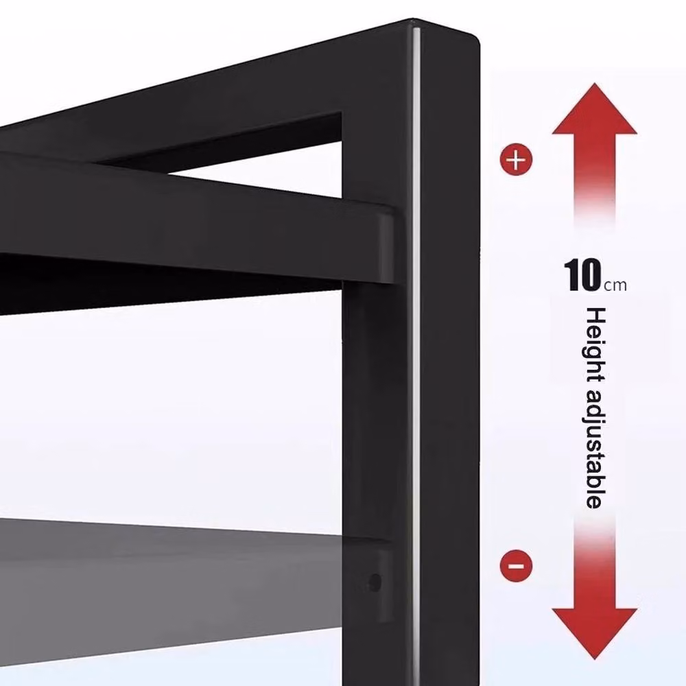EONLION Black 2-Layer Expandable Microwave Oven Rack with Adjustable Shelves, Width: 100 cm – 3