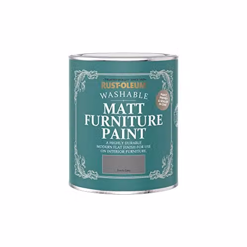 Rust-Oleum Matt Furniture and Skirting Board Paint, Torch Grey, 750ml – 2