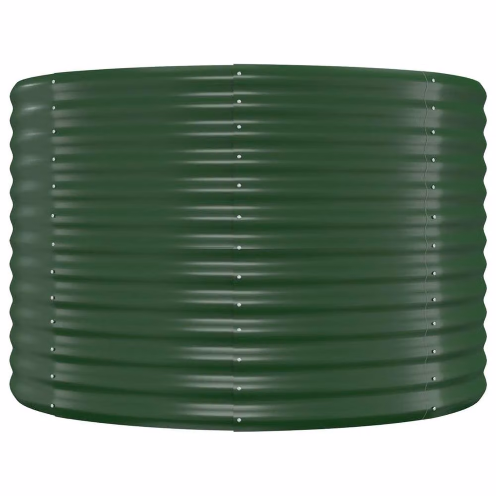 Berkfield Home Garden Green Powder-coated Steel Raised Bed W: 322 cm, D: 100 cm, H: 68 cm – 3