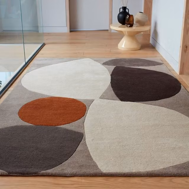 The Rug Shop UK Grey and Multicolour Modern Geometric Handmade Wool Area Rug W/D/H: 160 x 230 cm – 1