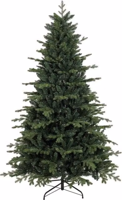 HOMCOM 210 cm Artificial Christmas Tree with Metal Base in Green