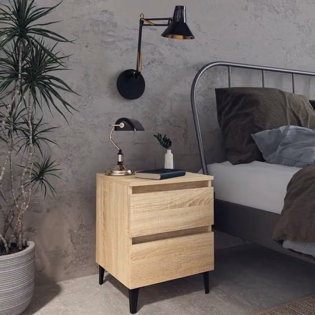 Berkfield Home Bed Cabinet in Sonoma Oak Brown, W: 40 cm, D: 35 cm, H: 50 cm – 1