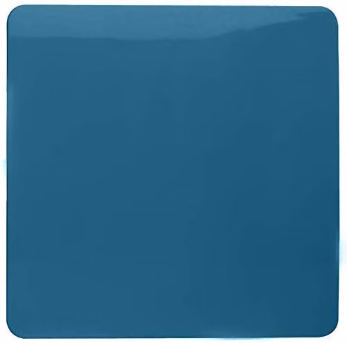 Trendi Artistic Modern Glossy Tactile Single Blanking Plate in Blue