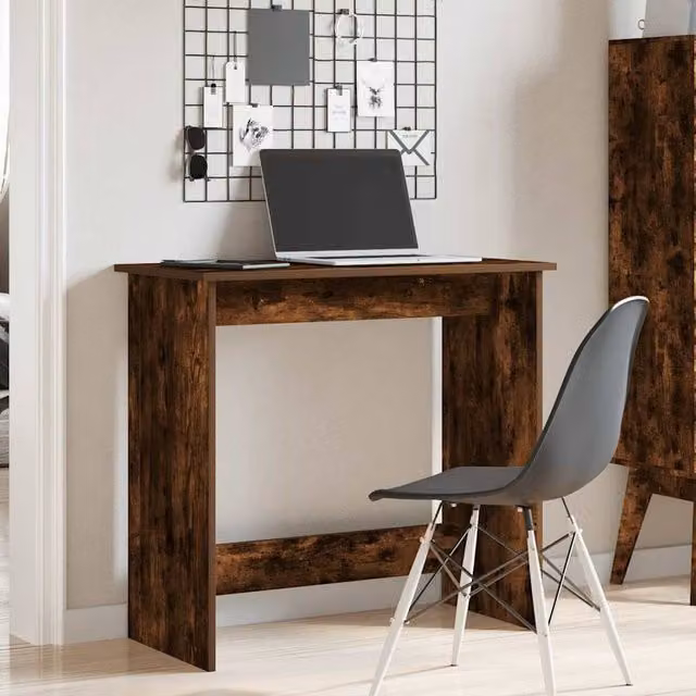 Berkfield Home Modern Writing Desk in Smoked Oak Brown, W/D/H: 80 x 40 x 75 cm – 1