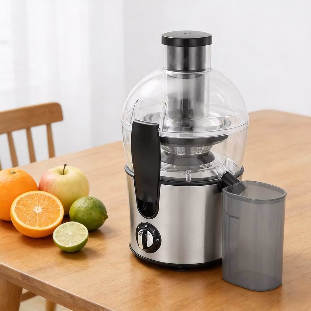 Ventryn Centrifugal Juicer Machine and Juice Extractor in Grey and Silver with Stainless Steel Parts and Dishwasher Safe Components – 3
