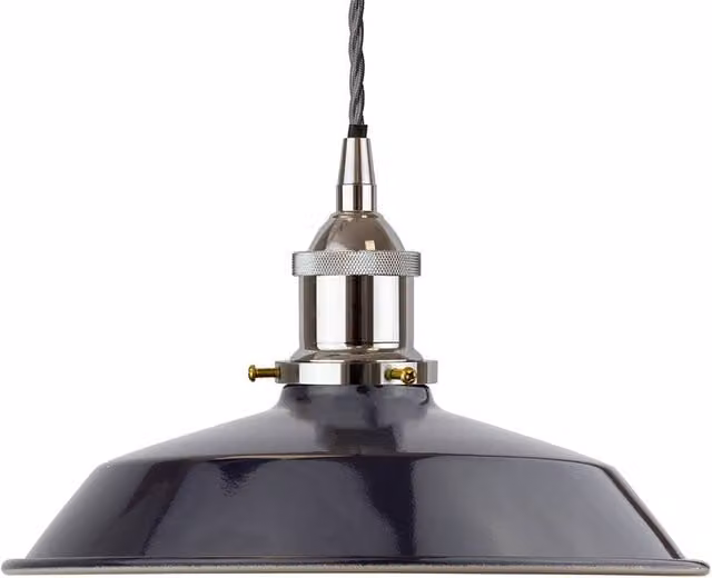 SE Home Trinity Small Metal Pendant Light in Navy Blue and Grey