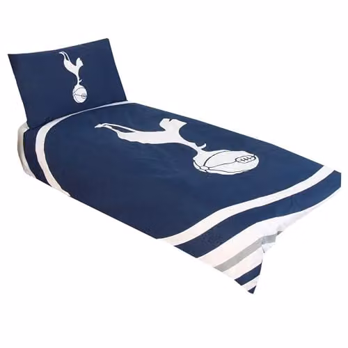 Tottenham Hotspur FC Reversible Single Duvet Set and Pillowcase in Blue, W/H: 135 x 200 cm