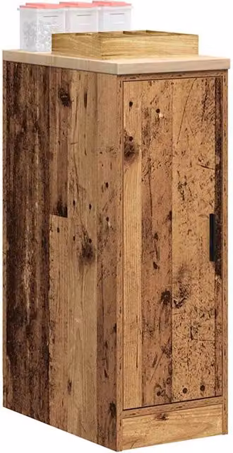 Berkfield Home Rustic Solid Pine Garage Storage Cabinet in Brown, W/D/H: 51 x 30 x 85 cm