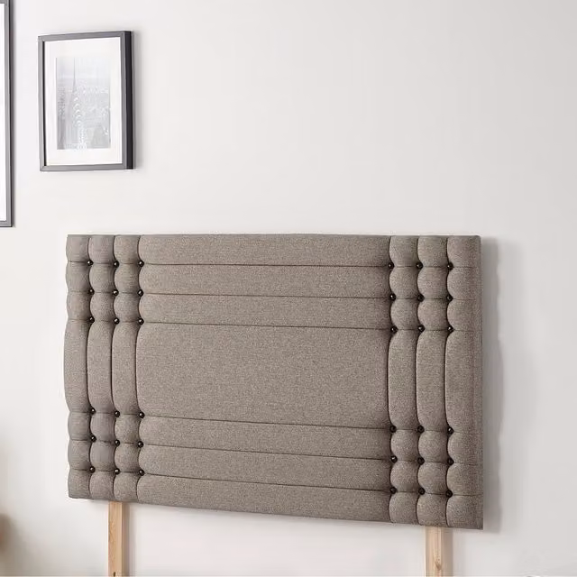 Somnior Beds Ltd Modern Upholstered Fabric Bed Frame in Brown or Grey, 180 x 200 cm