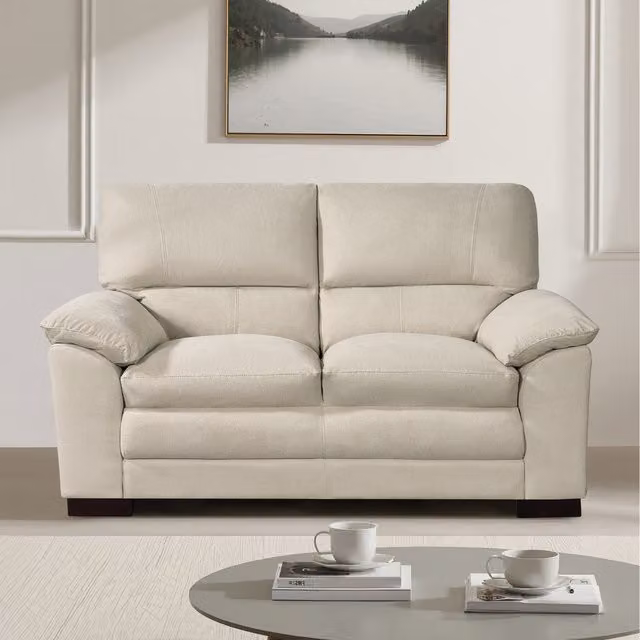 Artemis Home Ramona 2 Seat Soft Fabric Sofa in Beige