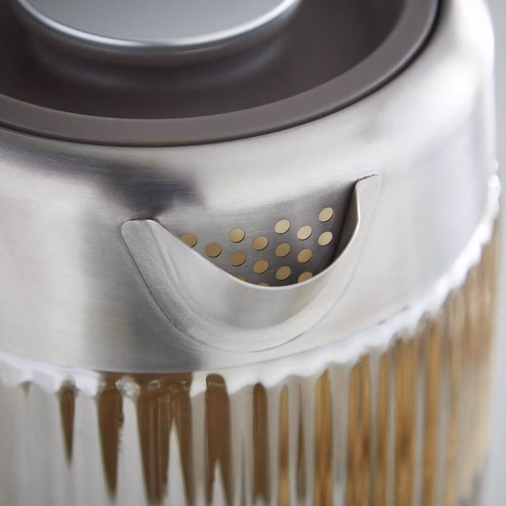 Morphy Richards Lantern Ribbed Glass and Stainless Steel Kettle in Amber – 5