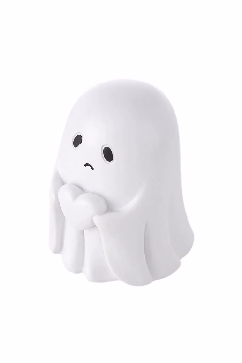 Living and Home Mini Halloween Sad Ghost Figurine with White Heart Resin Ornament – 4