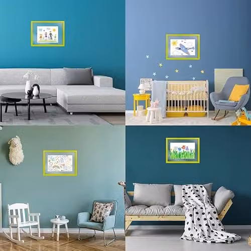 Innoteck Fancy Children Artwork Gallery Light Green Wooden Photo Frame for Drawings and Certificates – 2