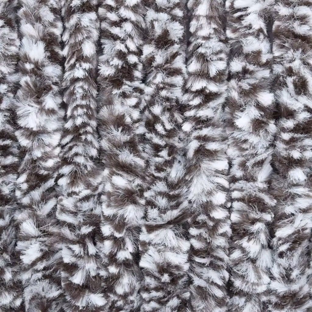 Berkfield Home Chenille Insect Curtain in Brown and Beige, W/H: 56 x 185 cm – 3