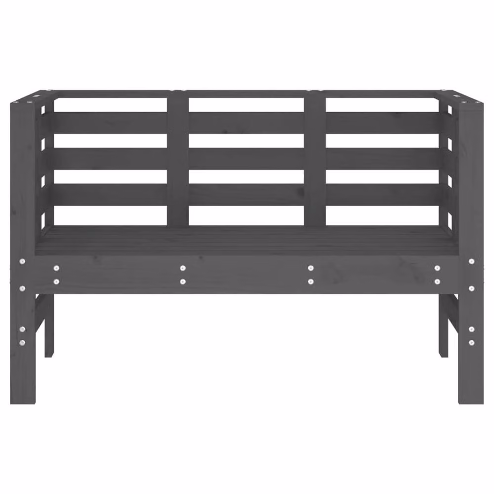 Berkfield Home Rustic Grey Solid Pine Garden Bench W/D/H: 111.5 x 53 x 71 cm – 4