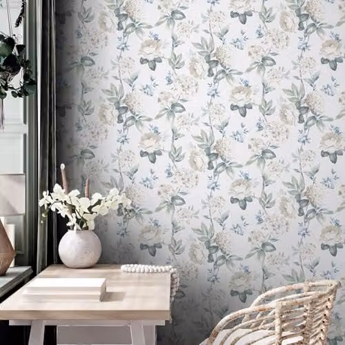 Arthouse Keeka Blue Floral Vintage Style Botanical Wallpaper – 2