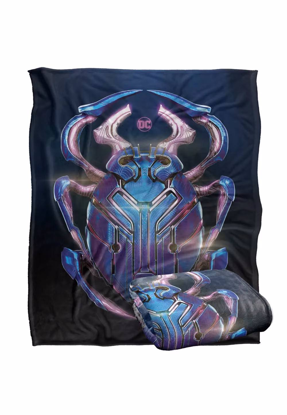 Blue Beetle (2023) Movie Logo Super Soft Throw Blanket, White, W: 152 cm, D: 127 cm – 2