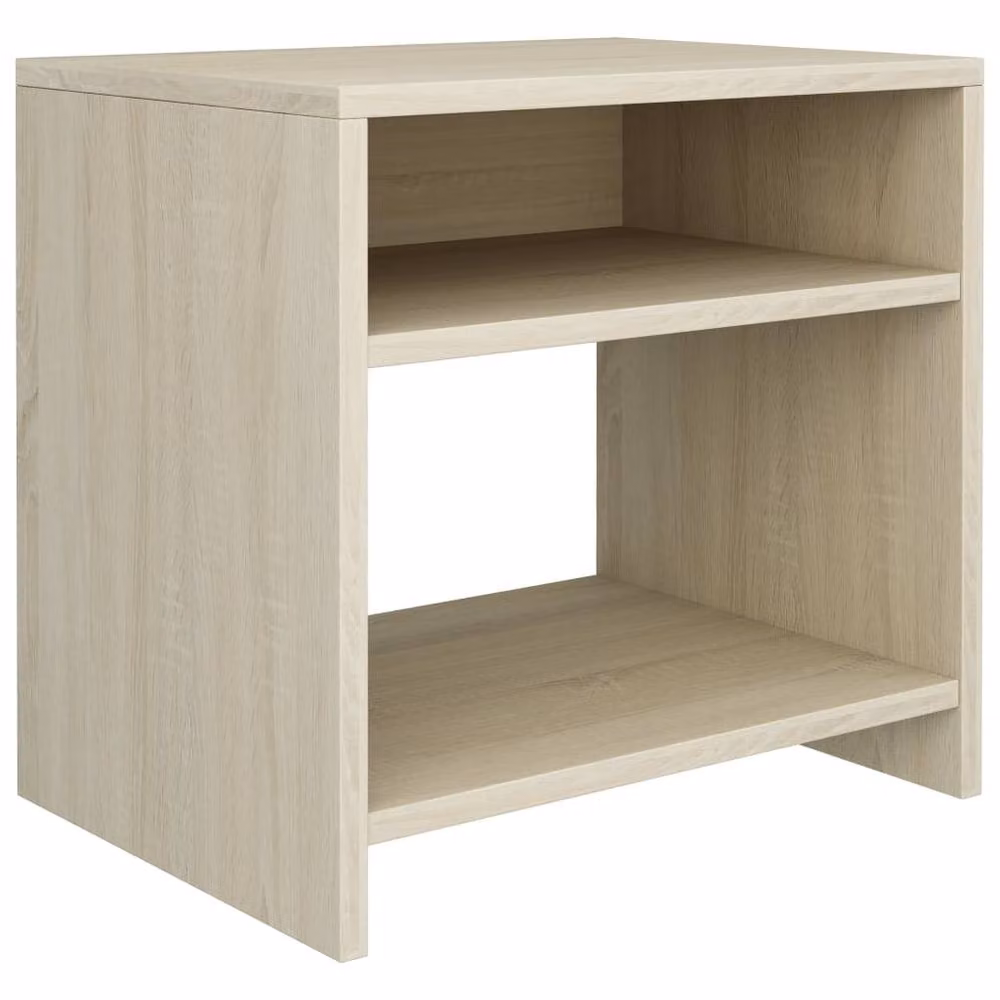 Berkfield Home Set of 2 Sonoma Oak Bedside Cabinets in Light Tan, W/D/H: 40 x 30 x 40 cm – 3