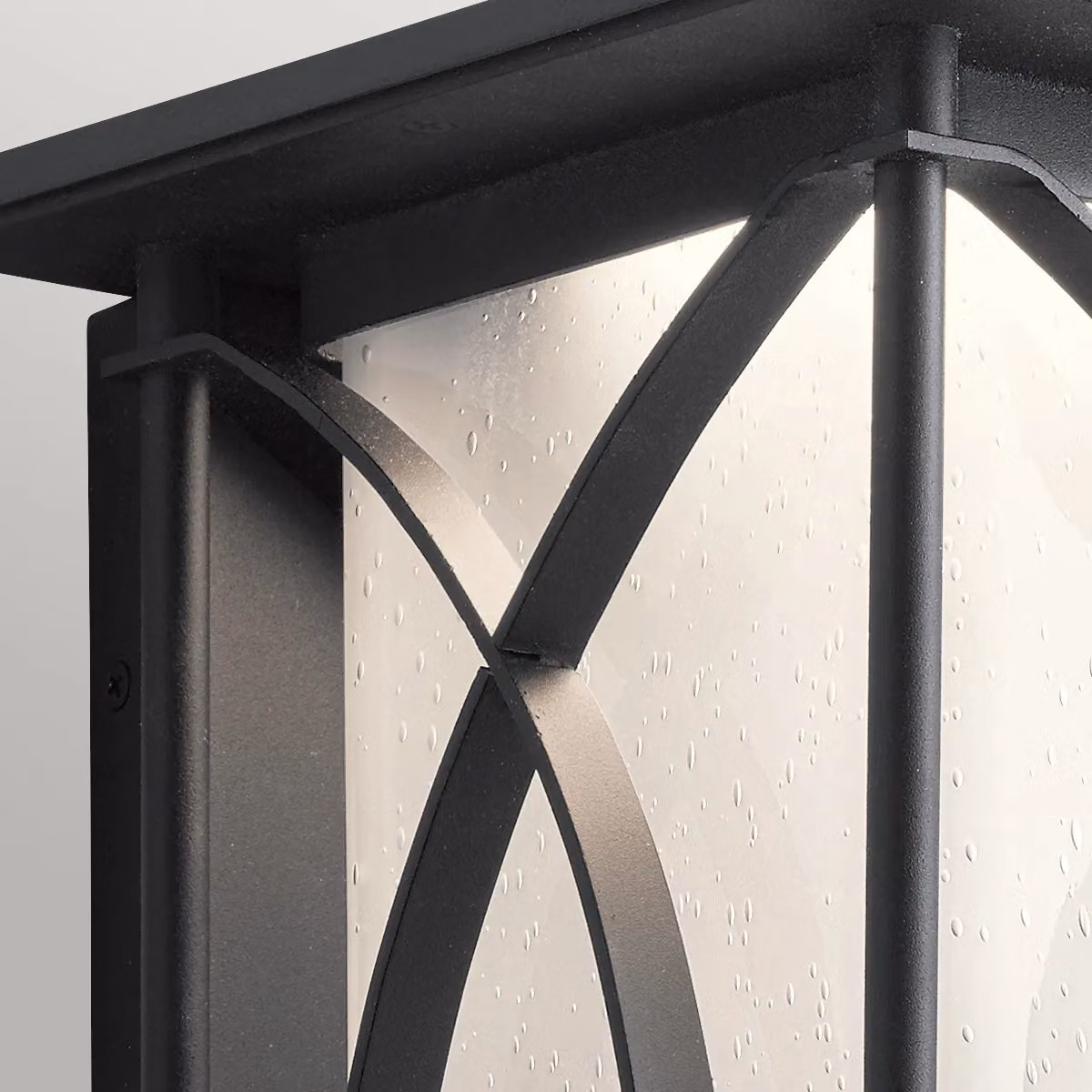 Kichler Ashbern Outdoor 1 Light Wall Lantern in Textured Black, IP44 Rated – 2