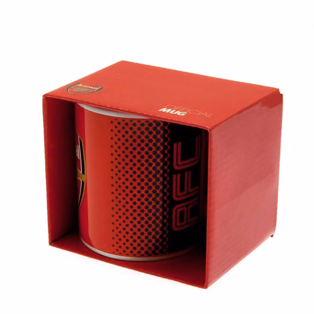 Arsenal FC Official Football Fade Design Ceramic Mug in Red – 4