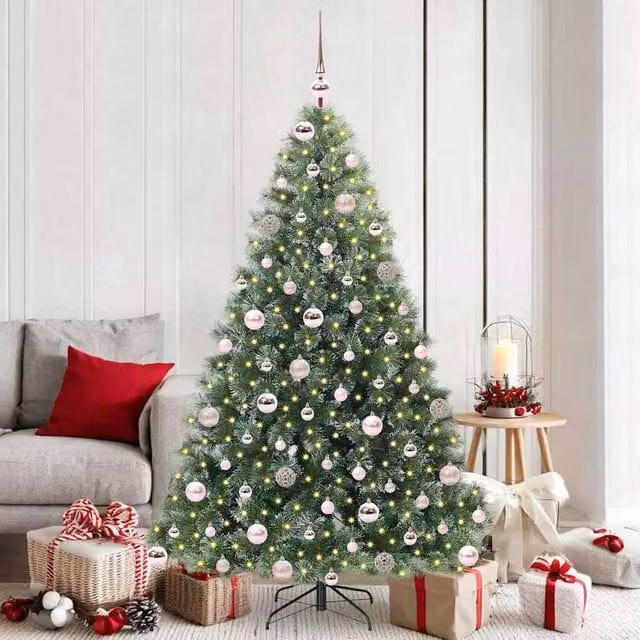 Berkfield Home Artificial Green Christmas Tree with 300 LEDs, Height: 180 cm – 1