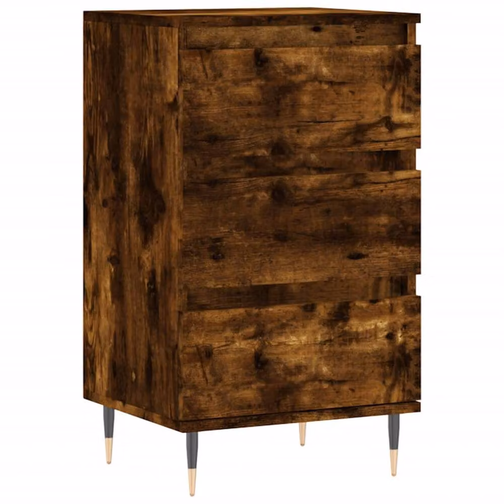 Berkfield Home Smoked Oak Sideboard in Brown, W/D/H: 40 x 35 x 70 cm – 3
