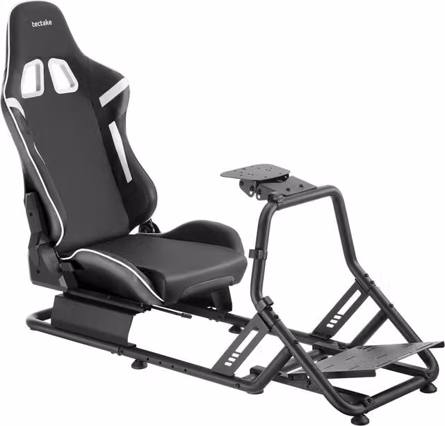 TECTAKE Gaming Chair Play in Black Faux Leather