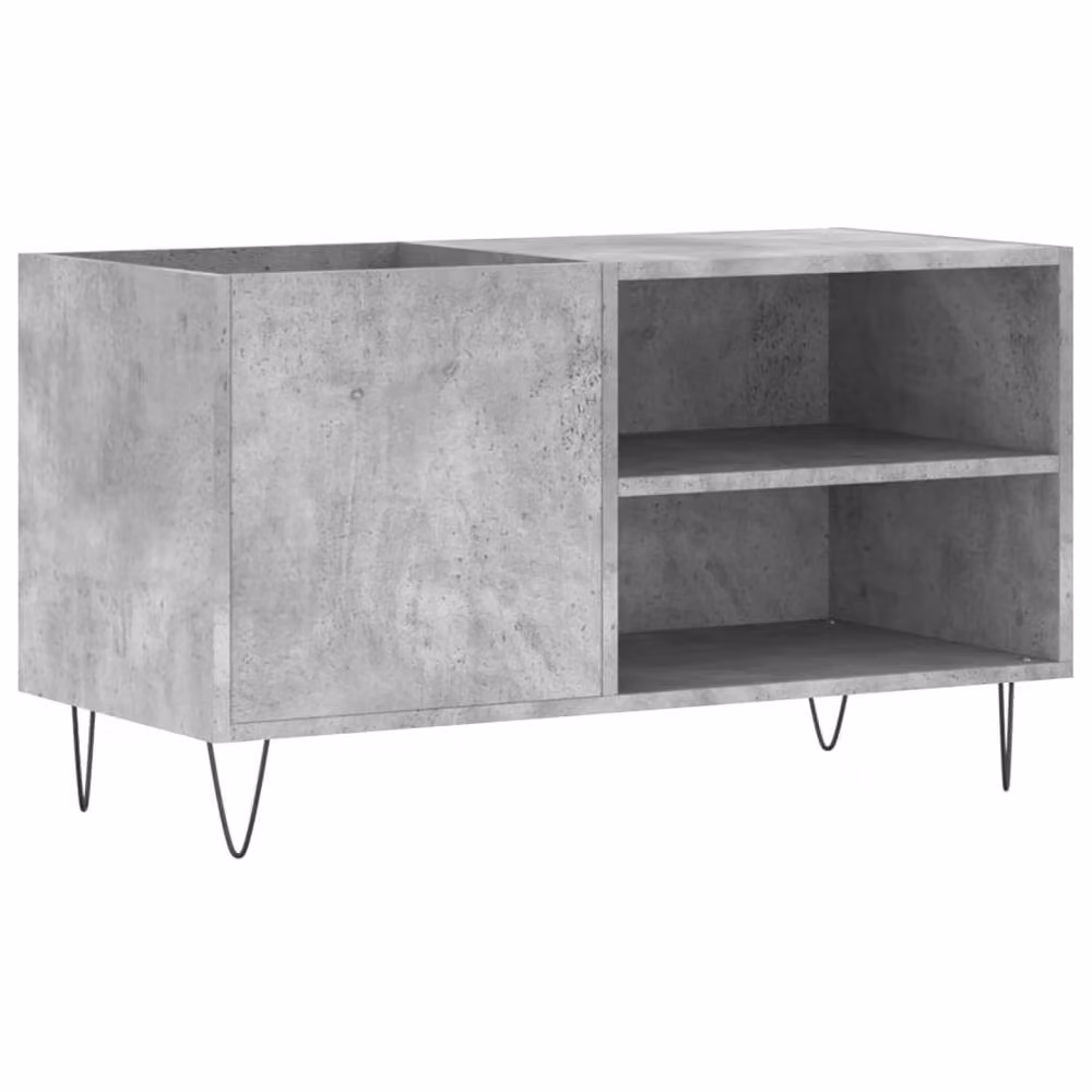 Berkfield Home Record Cabinet in Concrete Grey, W/D/H: 85 x 38 x 48 cm – 2