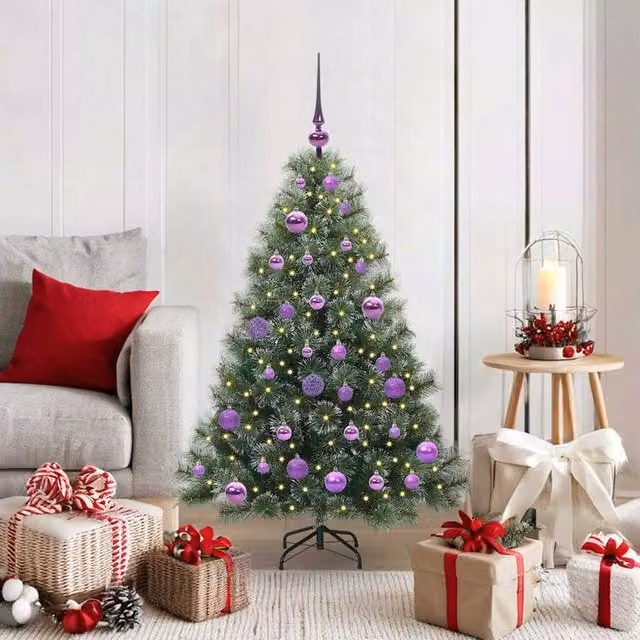 Berkfield Home Artificial Green Christmas Tree with 150 LEDs, Height: 120 cm – 1