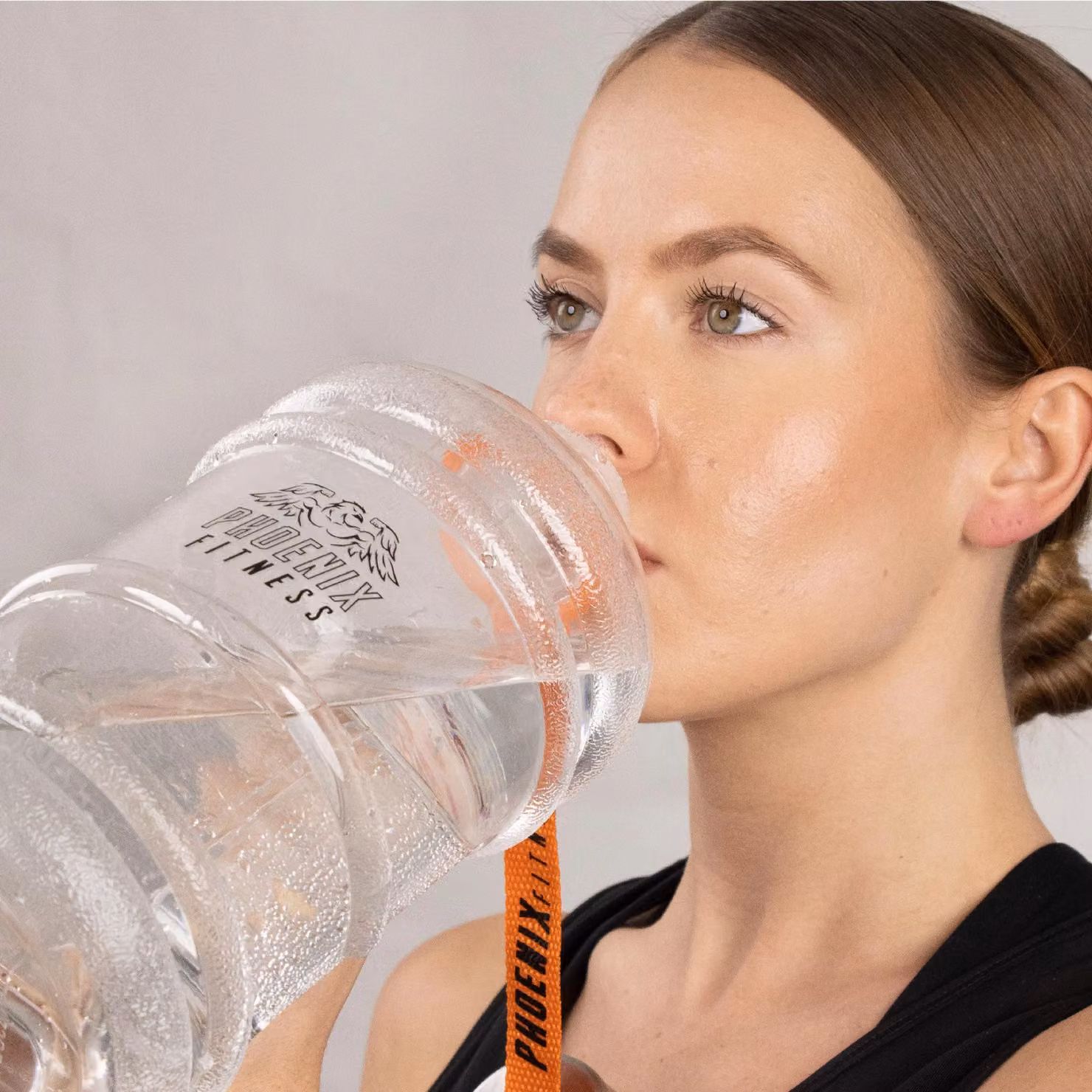 Phoenix Fitness 2L Leakproof Water Bottle with Carry Handle in Transparent – 2