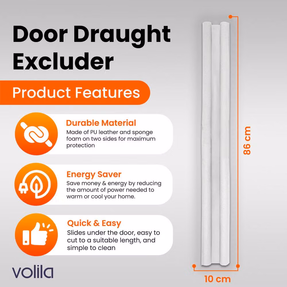 Volila Double Sided Door Draught Excluder, White – 3