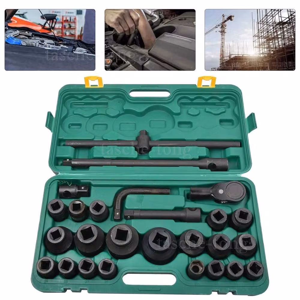 SPETLEK 26-Piece Impact Socket Set with Ratchet in Black – 3