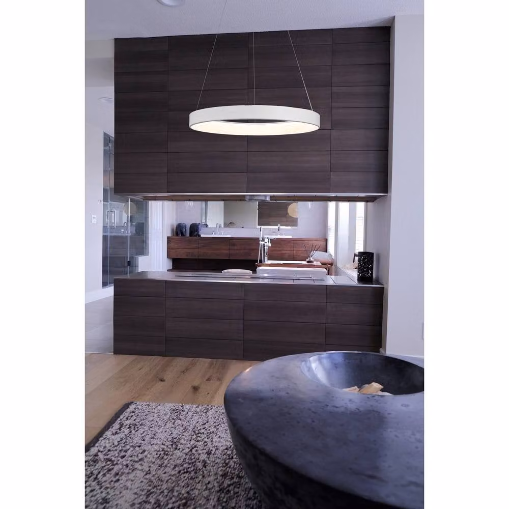 Netlighting Niseko Ring LED Ceiling Light, Black, Diameter: 78 cm, 58W, 3000K, 4700lm – 3