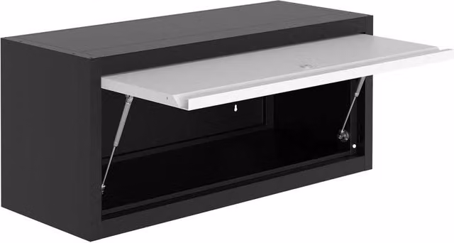 VOGREX Matt Black Steel Wall Mounted Garage Tool Storage Cabinet – 1