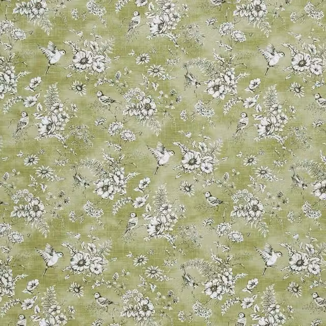 iLiv Finch Toile Fabric in Green
