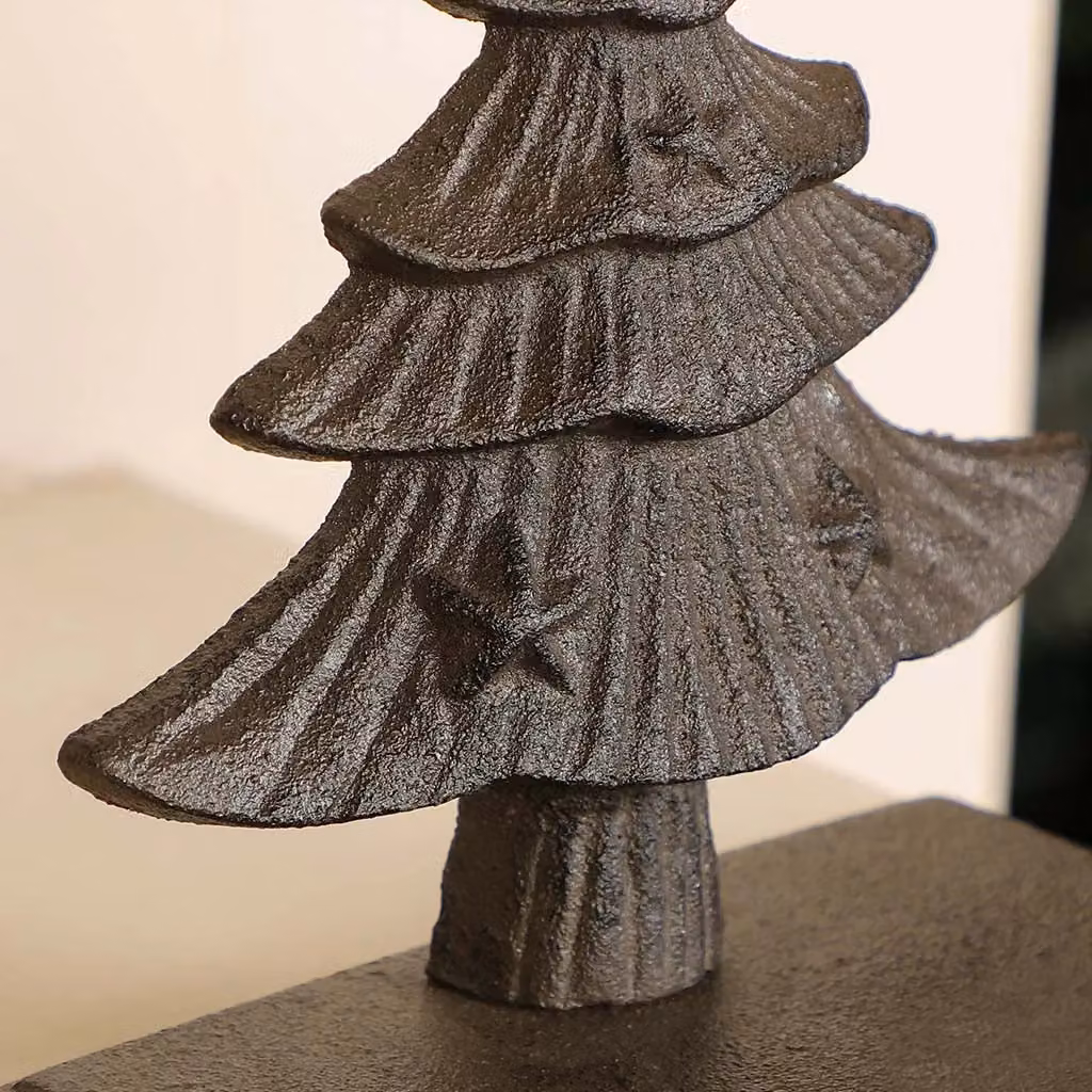 Dibor Set of 2 Antique Brown Metal Christmas Tree Decor Stocking Holders – 3