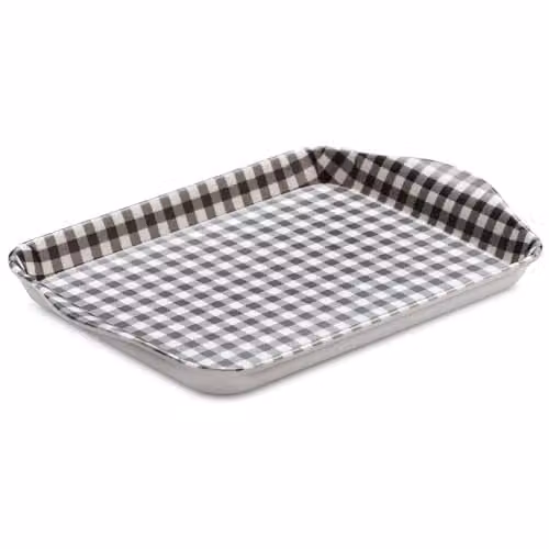 Zeal Mini Melamine Rectangular Serving Tray with Handles, Grey, W: 18 cm x D: 14 cm x H: 2 cm – 1