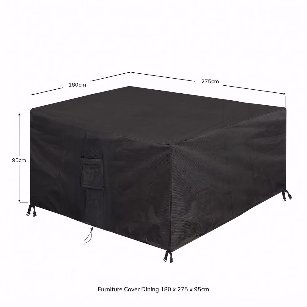 Primrose Waterproof and UV Protected Polyester Furniture Cover in Black W/D/H: 180 x 275 cm – 2
