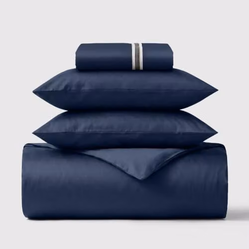 Bedable 100% Cotton Sateen Bedding Set in Blue, Single Size – 1