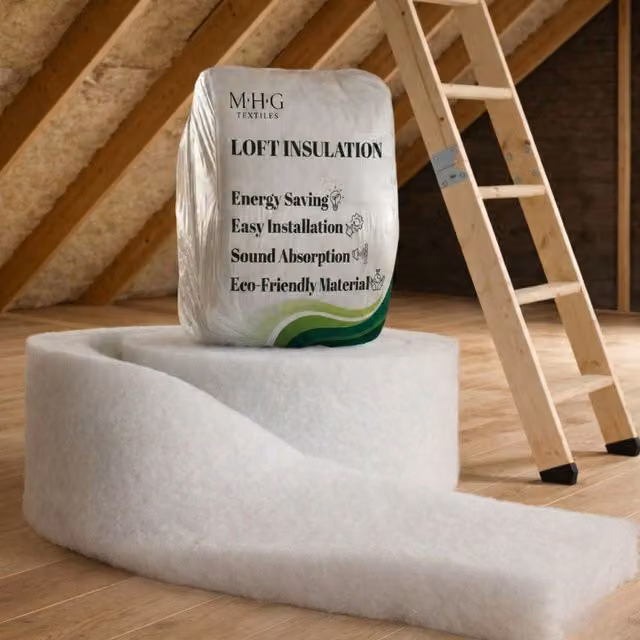 MHG Textiles White Recycled Polyester Thermal Insulation Roll