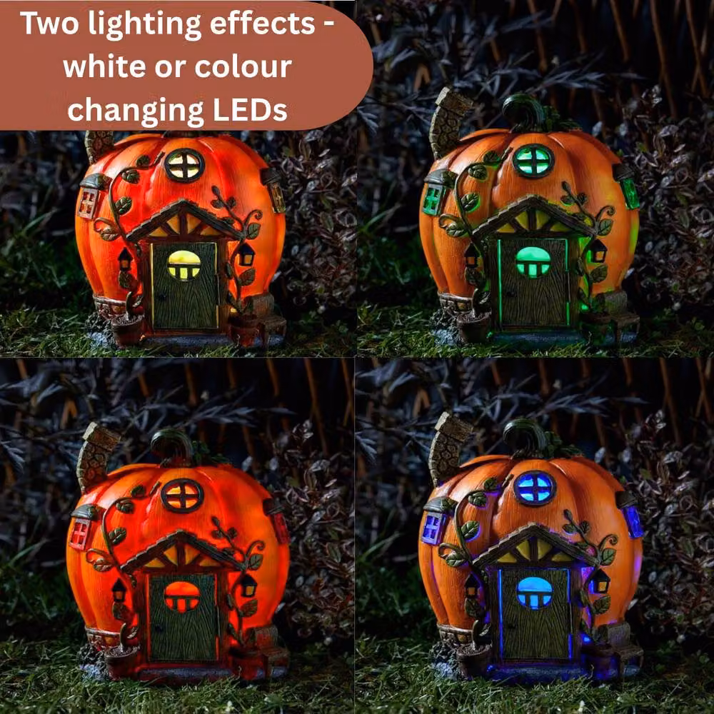Marco Paul Orange Pumpkin Solar Colour Changing LED Fairy House Night Light – 5