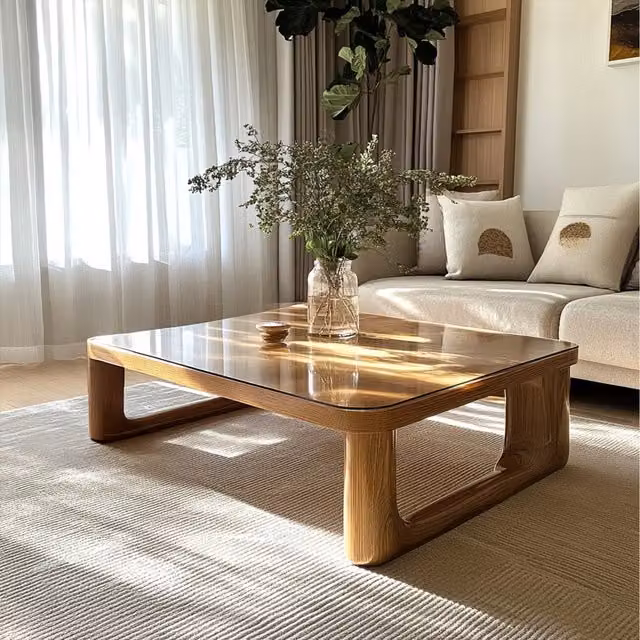 Nicoman Transparent PVC Square Table Protector Mat, W/D: 90 x 90 cm