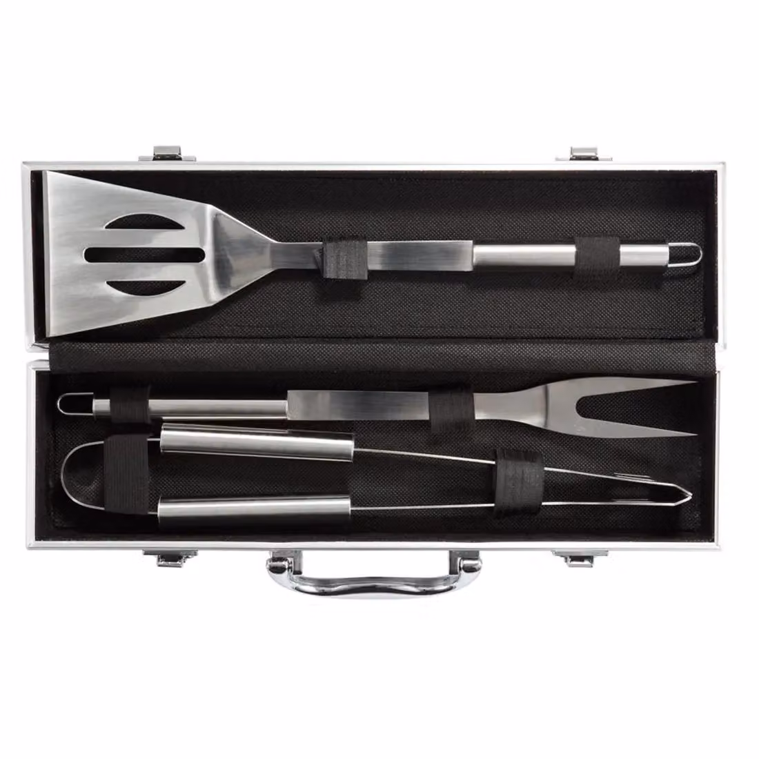 XD Design Silver Stainless Steel BBQ Tool Set – 3
