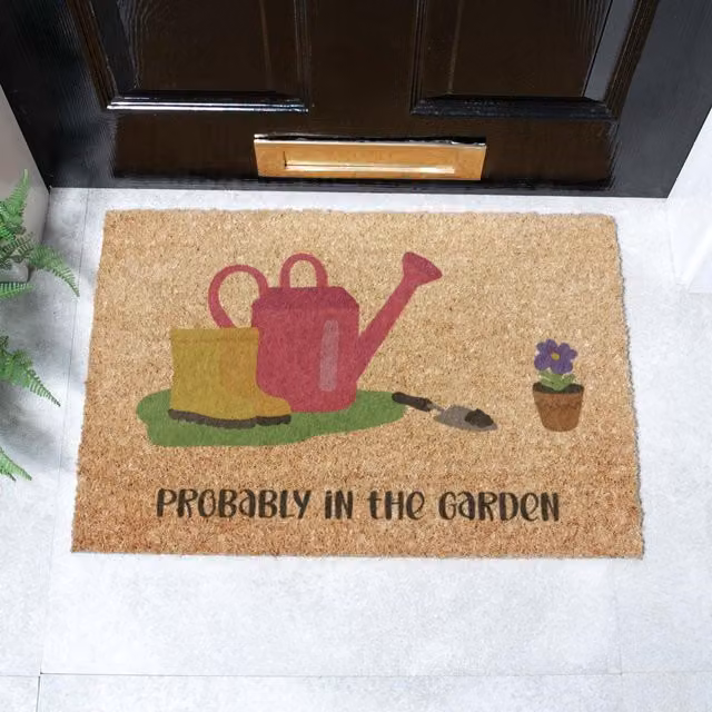 Artsy Mats Probably In The Garden Doormat in Brown, W/D: 60 x 40 cm – 1