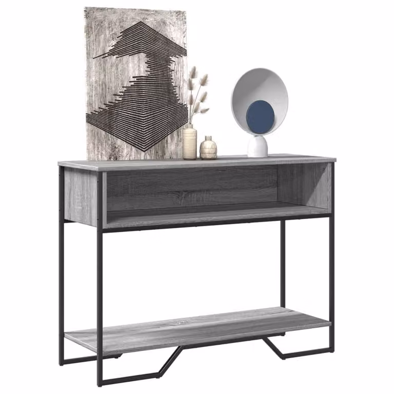 Berkfield Home Classic Console Table in Grey Sonoma, W/D/H: 100 x 35 x 74.5 cm