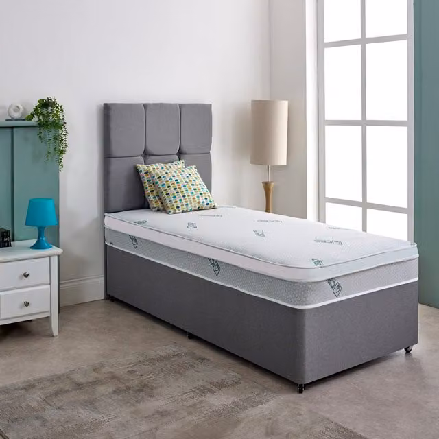 Starlight Beds White Single Pocket Spring Mattress Infused with CBD Oil