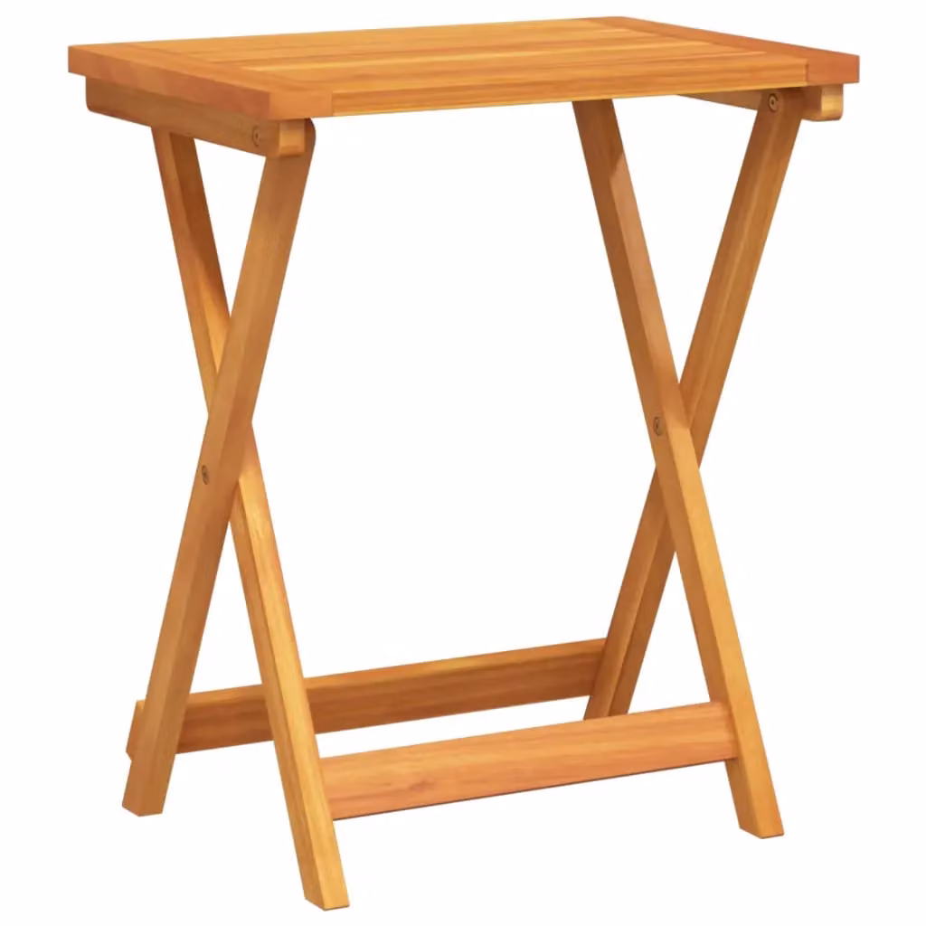 Berkfield Home Folding Garden Table in Brown Solid Acacia Wood, W/D/H: 50 x 36 x 60 cm – 2